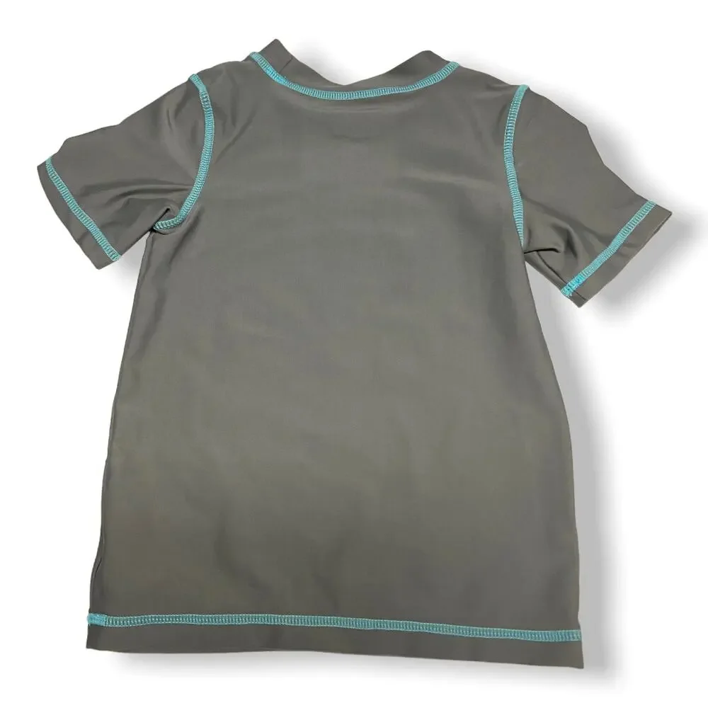 Circo Boys Rash Guard Size 3T Gray‎ Flamingo Print Swim Shirt Quick Dry